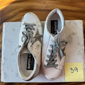 Golden Goose SuperStar White and Gray Sneakers